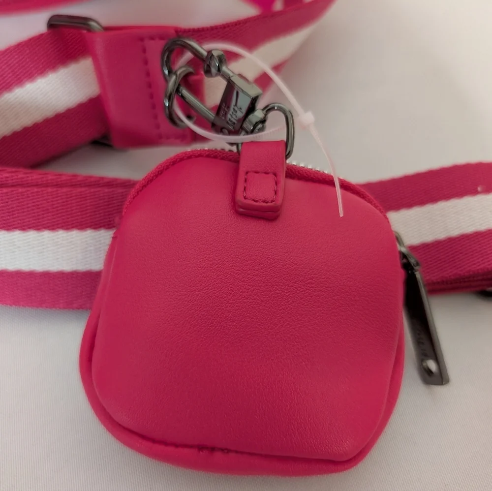 Betsey Johnson Football Pink Rhinestone Studded Crossbody Purse Novelty NWT - Picture 5 of 12